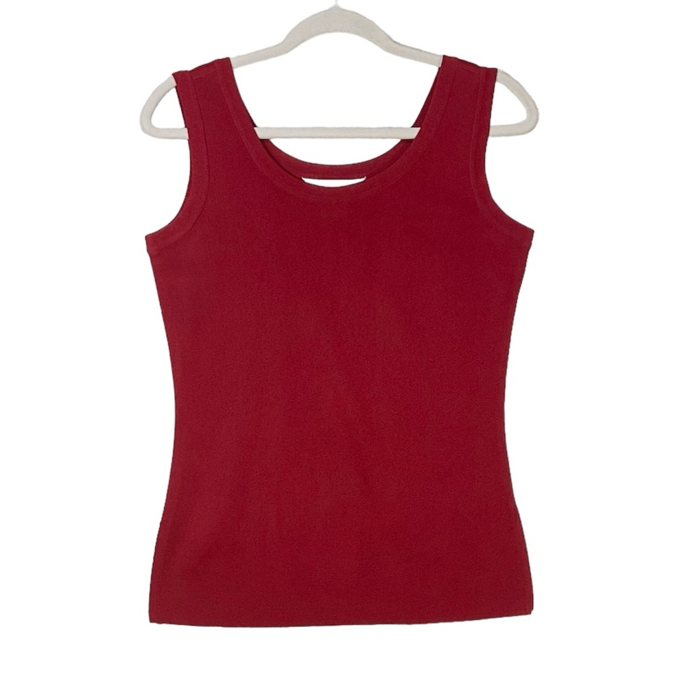Exclusively Misook Red Sleeveless Tank Top Womens Sz XS